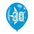 Age 30 Blue Latex Balloons